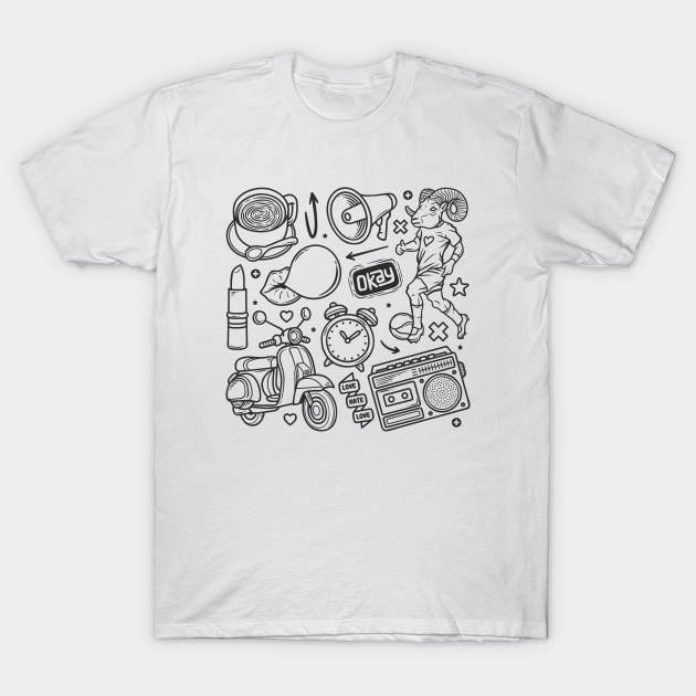 Decoration Abstract T-Shirt by Mako Design 